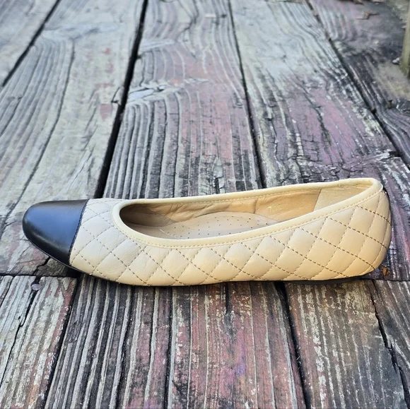 Neiman Marcus,  Womens Flats Loafers, Black, Tan, Size 7.5 - Picture 5 of 12